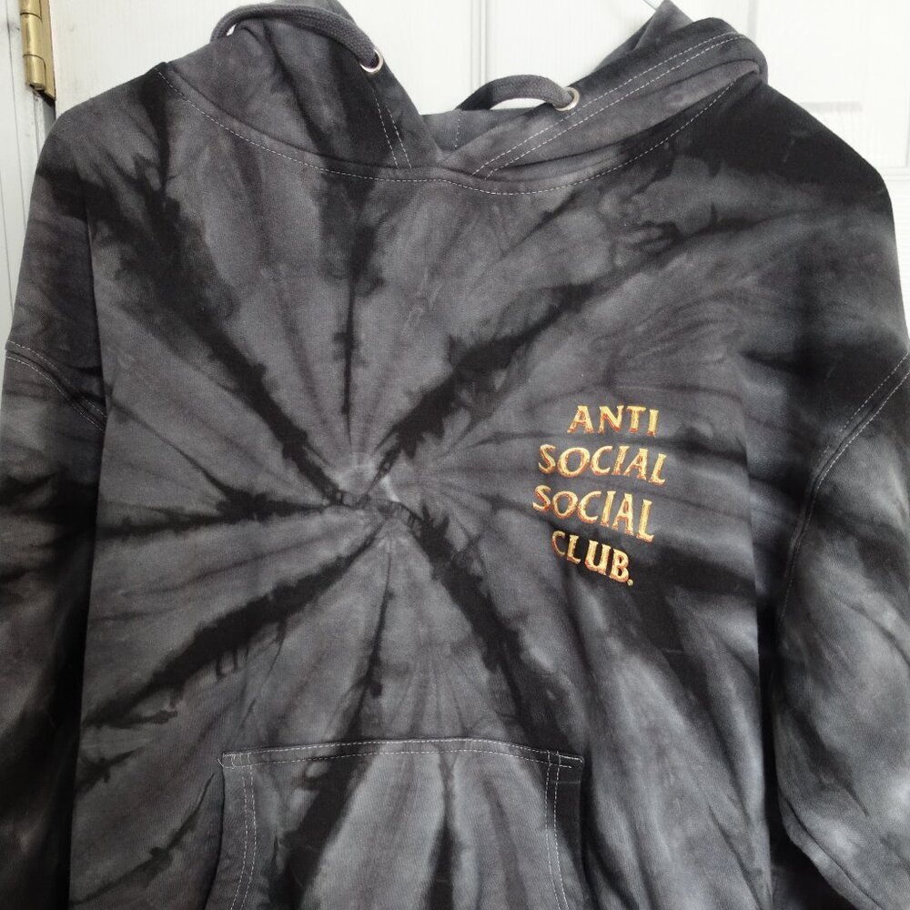 ASSC ANTI SOCIAL SOCIAL CLUB TIE DYE GREY HOODIE - SIZE L